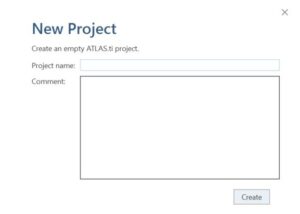 نام گذاری پروژه در نرم افزار اطلس تی آی Atlas.ti